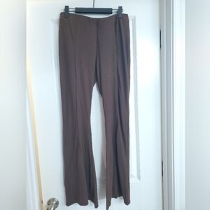 Brown Stretch Flare Pants